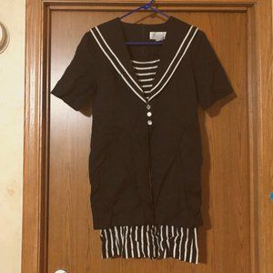 black suit w/shorts attached